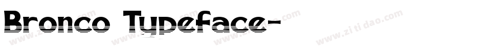 Bronco Typeface字体转换